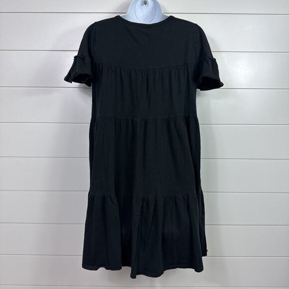 J. Crew Pullover Short Sleeved Knit Tee Shirt Dress Black sz XS - Picture 5 of 6